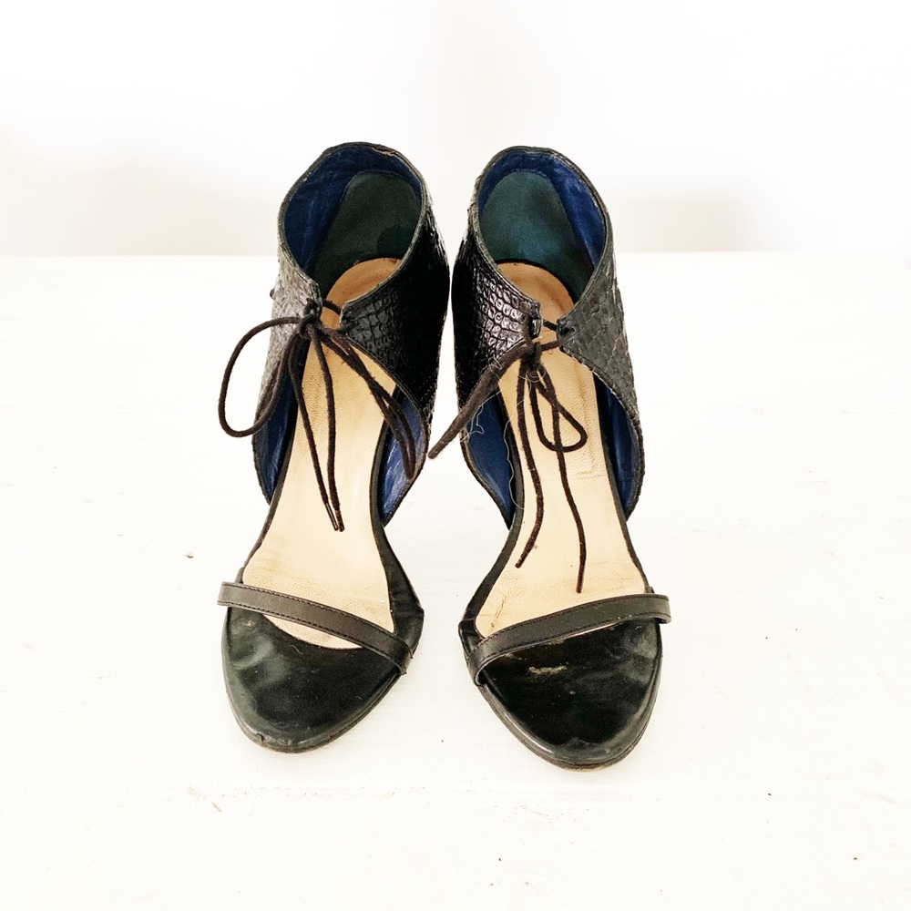 Tibi Stella Python Leather Sandal 6.5 - image 3